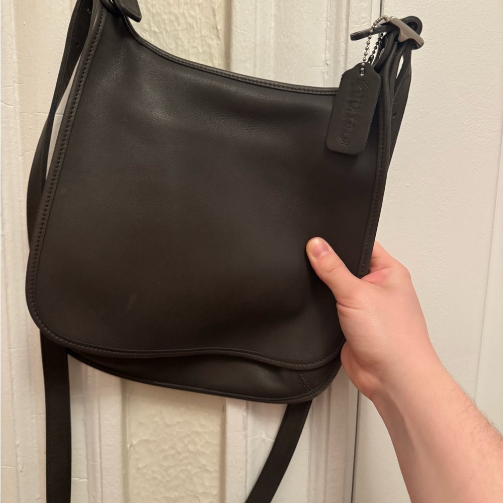Black Leather Crossbody Bag